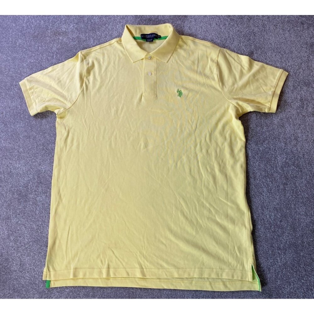 U.S. Polo Assn. Mens Yellow Polo Shirt Classic Fit Casual Short Sleeve XL